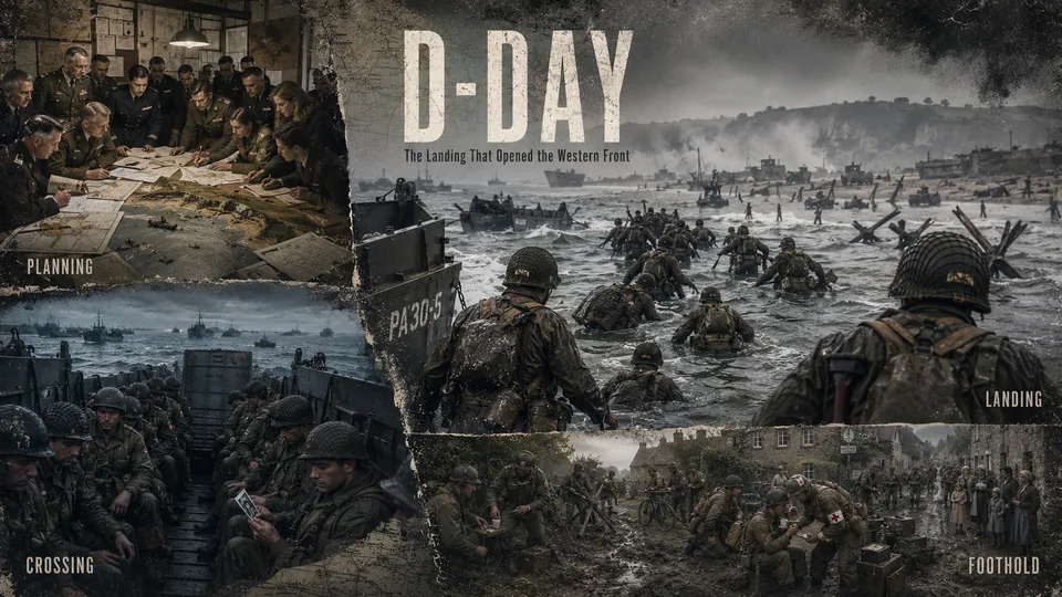 Visual history of the D-Day landings in Normandy and the people who took part.